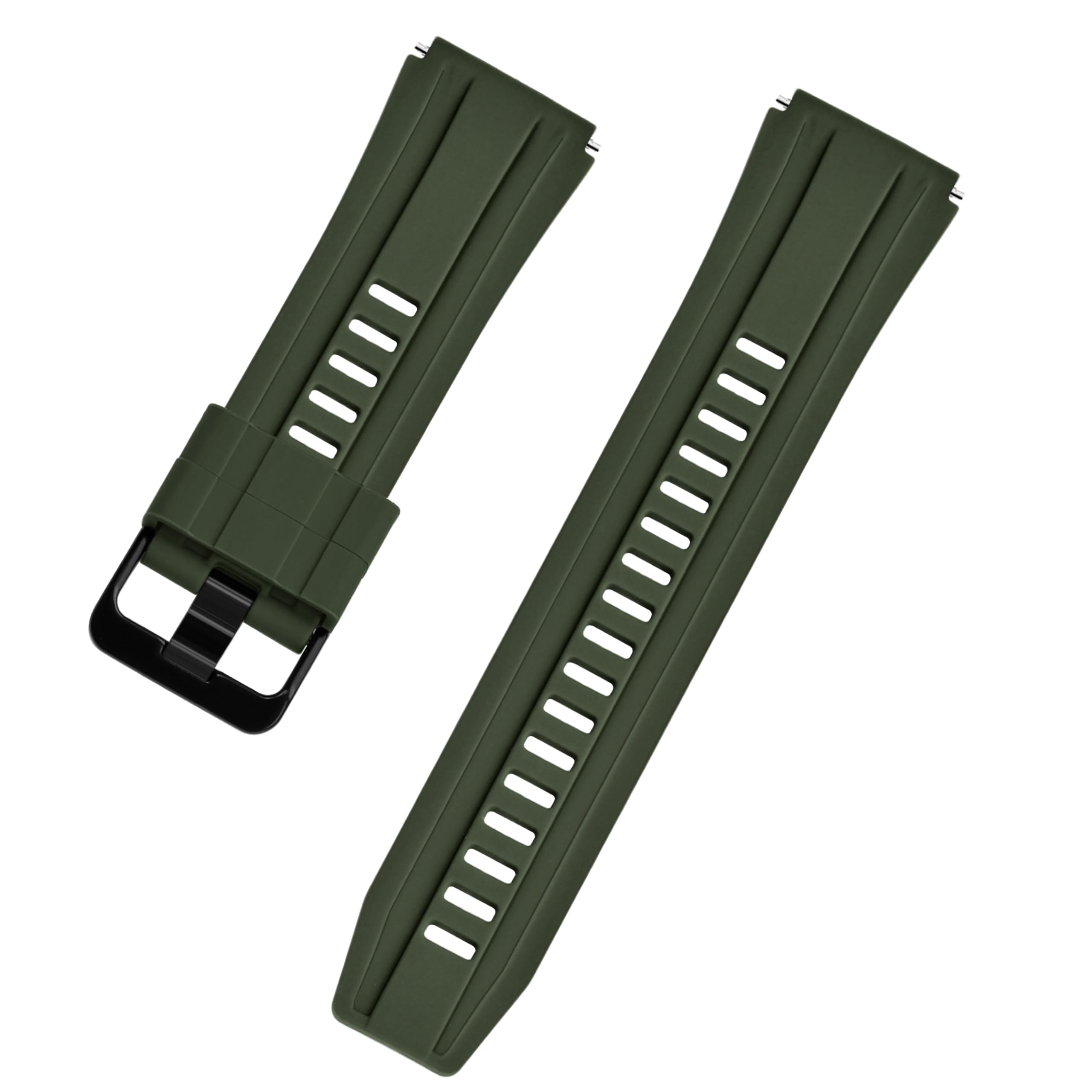 TIMEWEAR 22mm Black Silicone Replacement Watch Strap with Stainless Steel Buckle, Compatible with Boat, Noise Colorfit, Fireboltt, Samsung, Amazefit & watches with Lug Width 22mm (B0D8BSGF69) Amazon Price History, Amazon Price Tracker