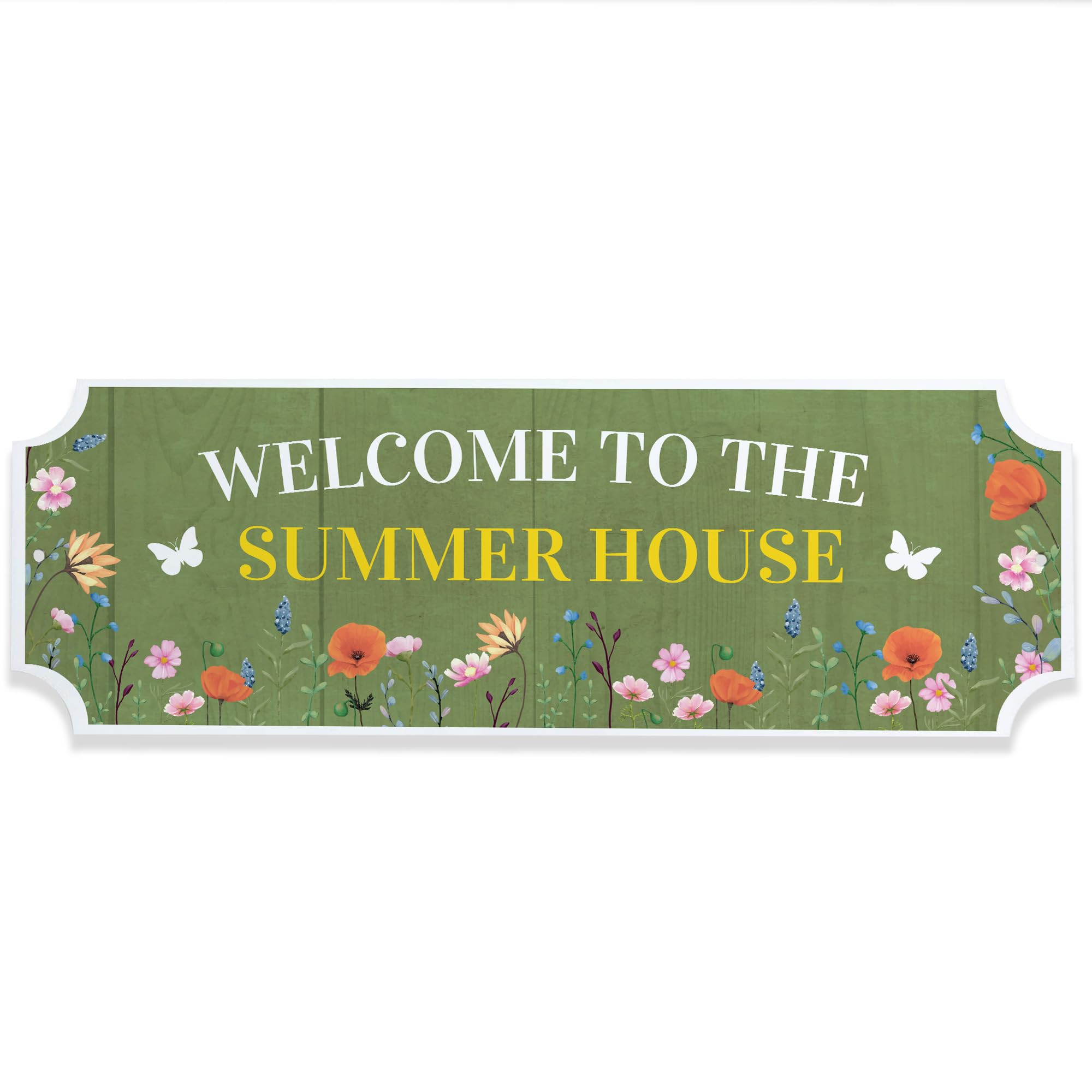 Red Ocean Novelty Welcome To The Summer House Sign For Outside Garden Shed Yard Sign Garden Sign For Outdoor Home Decor Gifts For Him Her