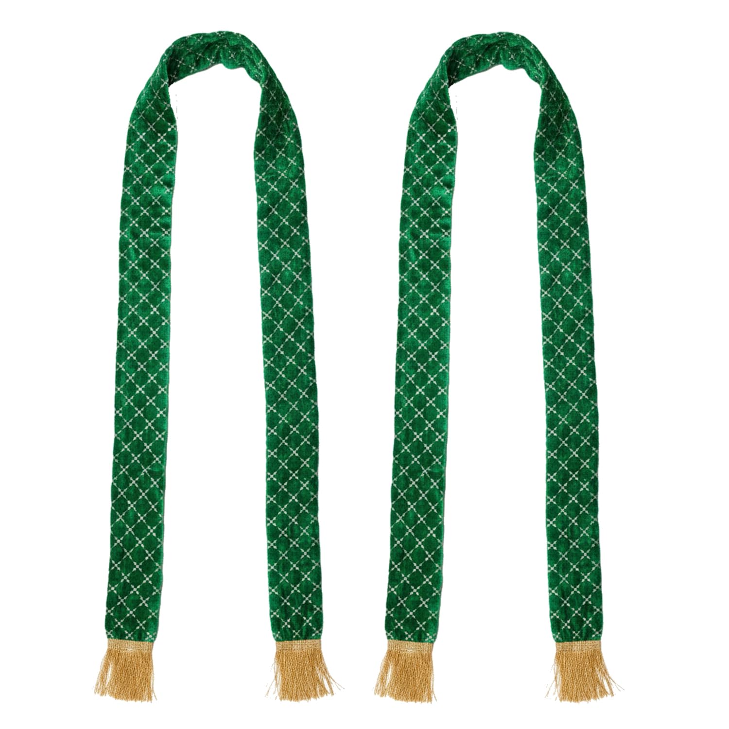 1.8 Meter 2 piece Premium Sequin Embroidered Dupatta Patka for men Welcome, boys Scarf Perfect for Wedding, Festival & Party Favour, Religious & Spiritual Stoles Enterprises- (Green)-image-32