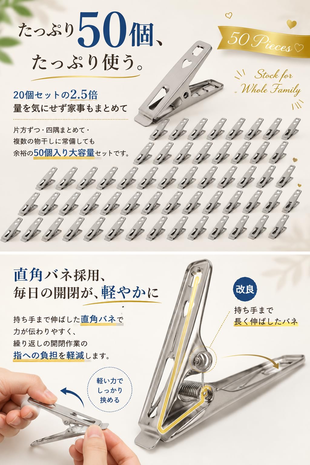 Amazon.co.jp : fogman 洗濯ばさみ ステンレス 小型 クリップ ピンチ