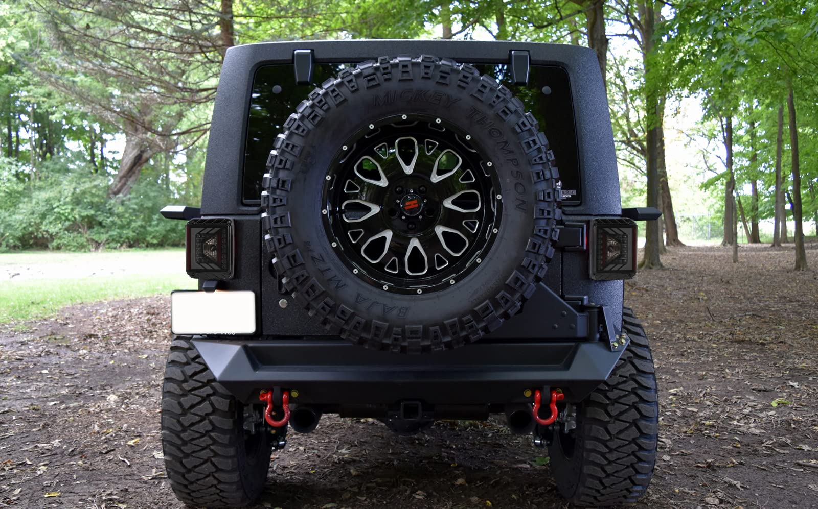 WOLFSTORM LED Tail Light Fit for 2007-2018 Jeep Wrangler JK/JKU, 2007-2018 JK/JKU LED Tail Lights Replacement,1 Pair(Black Smoke Lens)