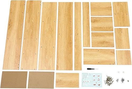 Miniatura 9 de Kreiaoer Organizador de escritorio de madera, mini estantes de escritorio de oficina, almacenamiento de escritorio expandible, estantería de