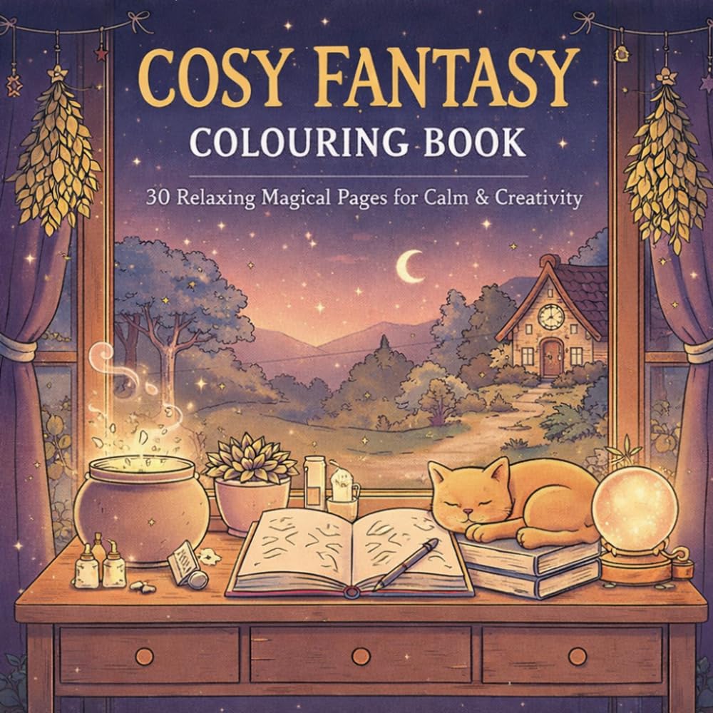 Cosy Fantasy Colouring Book: 30 Relaxing Magical Pages for Calm & Creativity