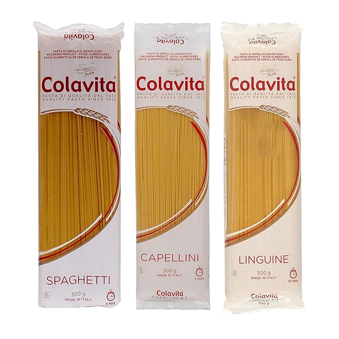 Capellini, Linguine & Spaghetti Italian Durum Wheat Pasta Pouch, 1500 g