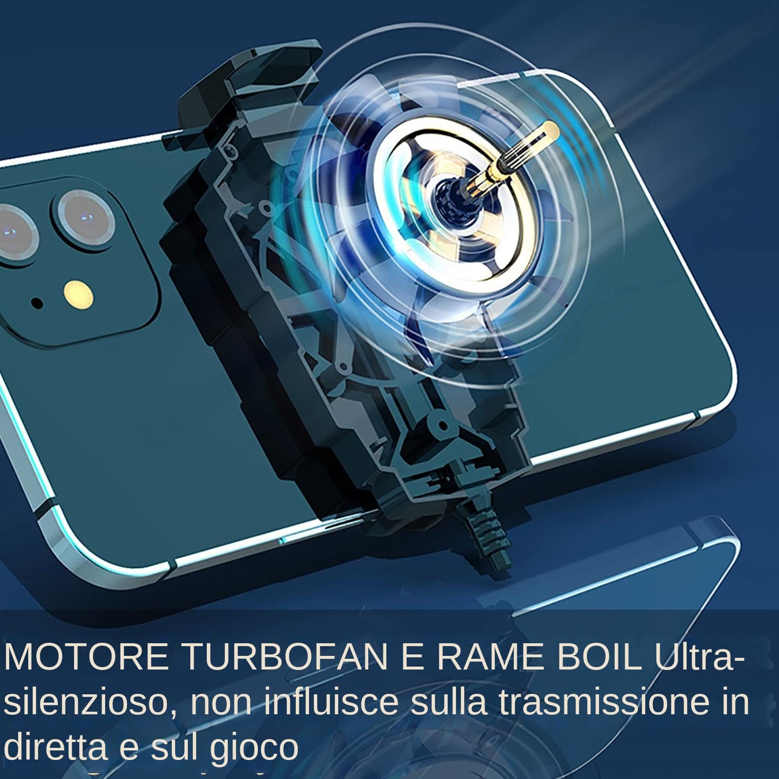 Dispositivo di raffreddamento per cellulare, dispositivo di raffreddamento per telefono - Radiatore per telefono portatile - Ventola del radiatore plug-in per dispositivo di raffreddamento del telefon
