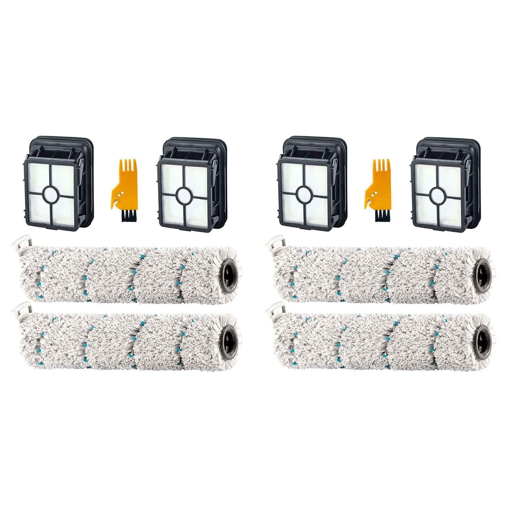 Hndhbfgrt 2 Set for Cordless Max 2554 2590 2593 Series Multi- 2787 Brush Rolls and 1866 Vacuum Filters