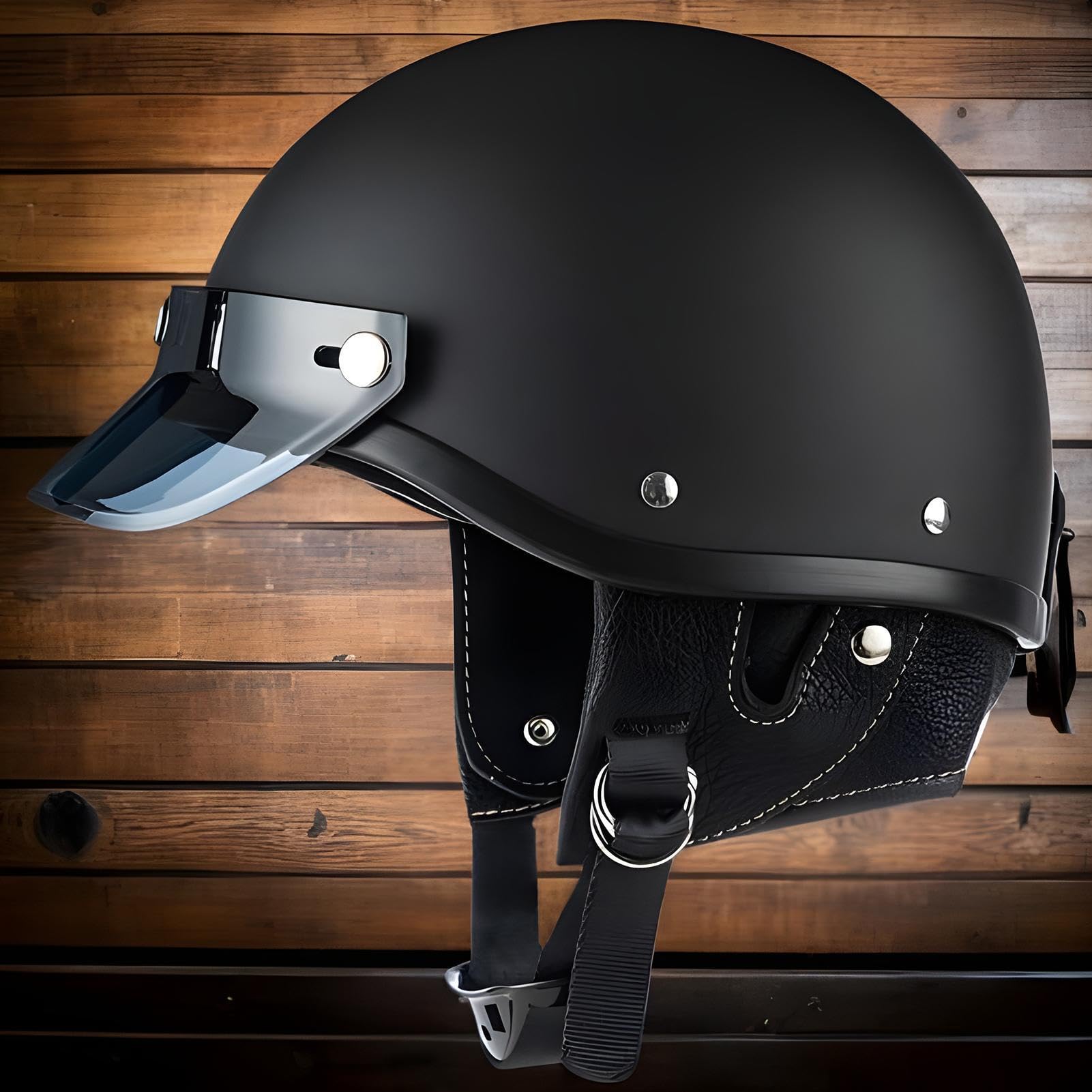 Casco Mezzo Guantoni Uomo Caschi Per Adulti Motociclisti