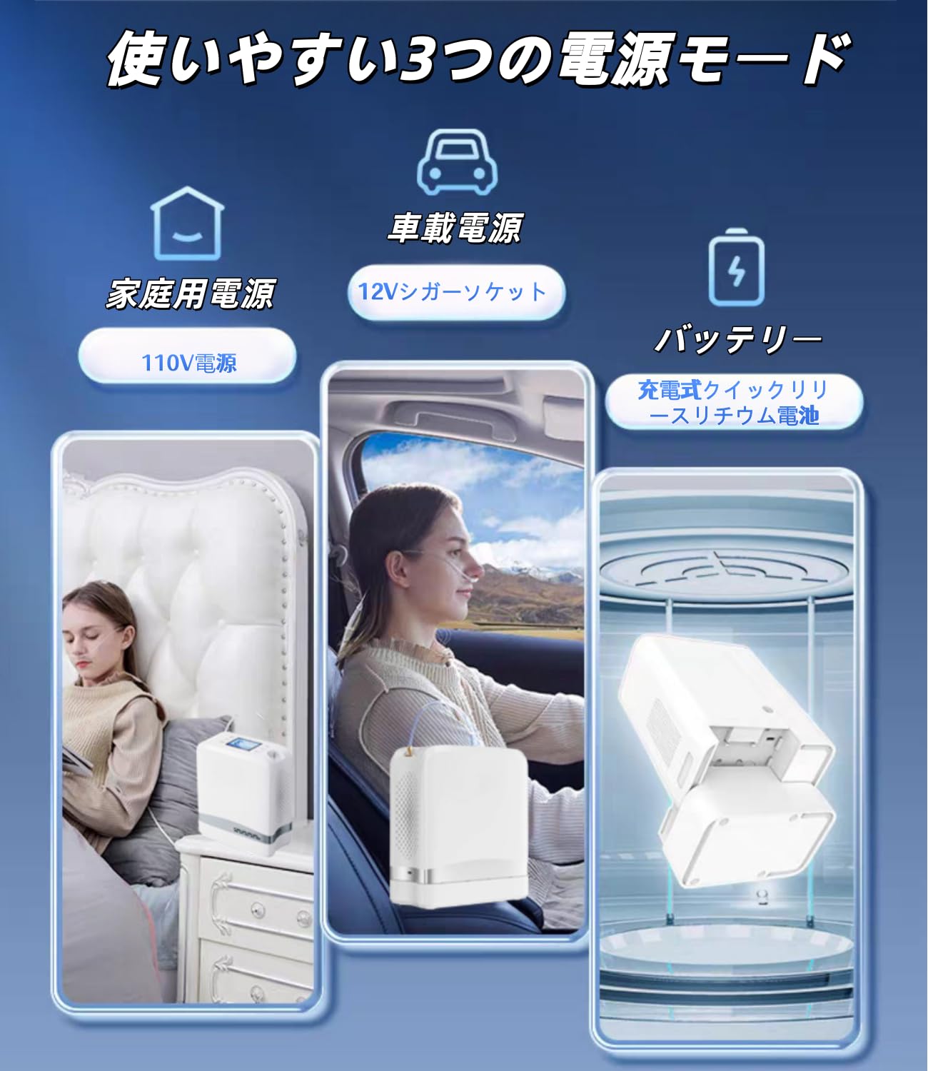 Amazon | VGVG 酸素発生器 携帯 家庭用 高齢者向け酸素発生器 高濃度