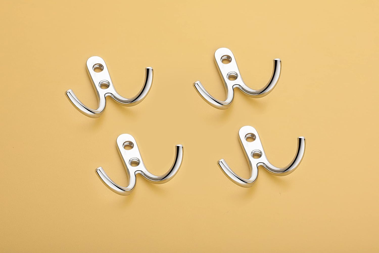 iSTAR Stainless Steel Unbreakable J Type Two Hook Bathroom Hooks Cloth