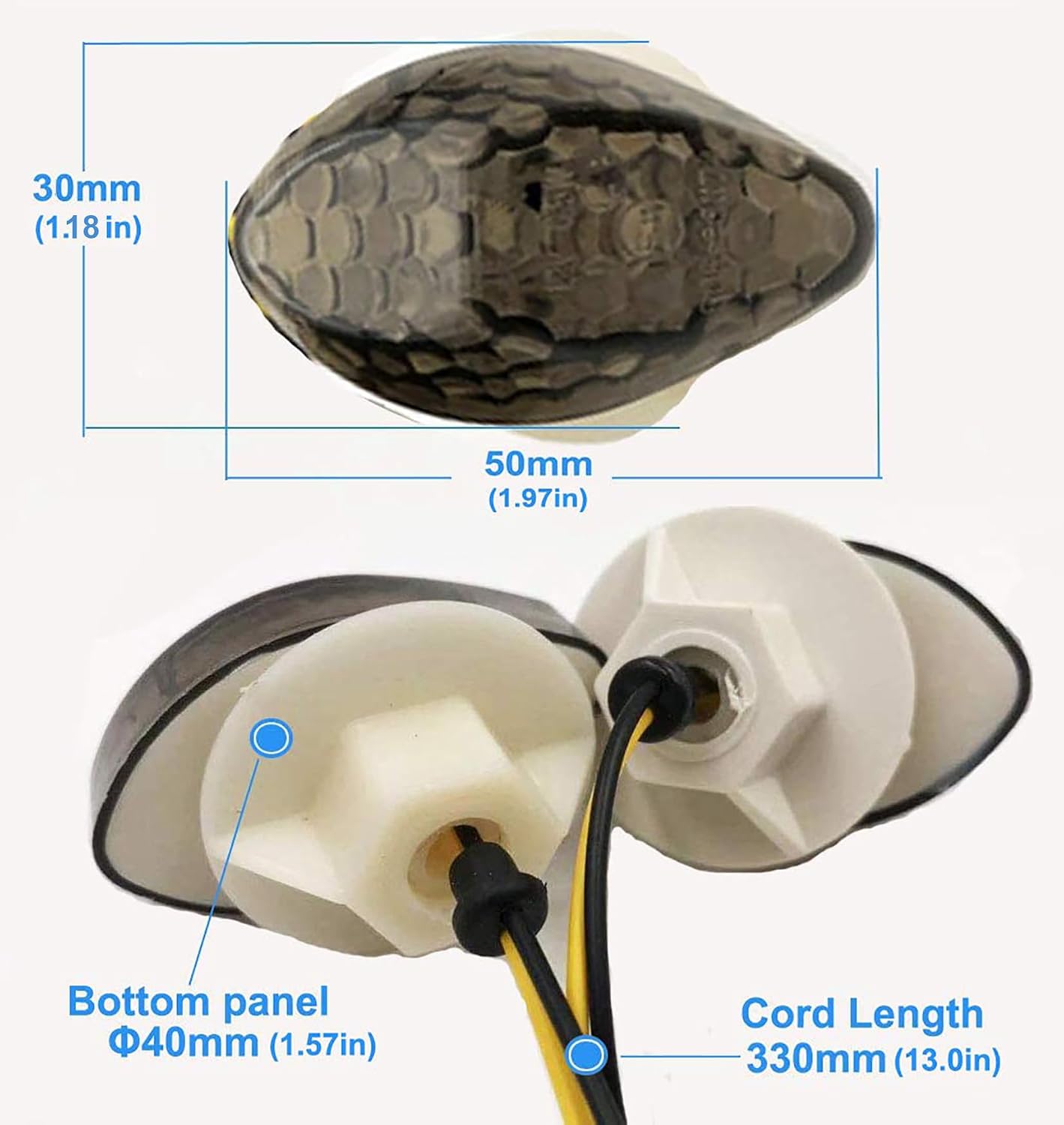 SAMDO Motorcycle LED Flush Mount Turn Signal Light Blinker Turning Lamp Smoke for Honda CBR600RR CBR1000RR CBR600F3 CBR600F4 CBR600 CBR929
