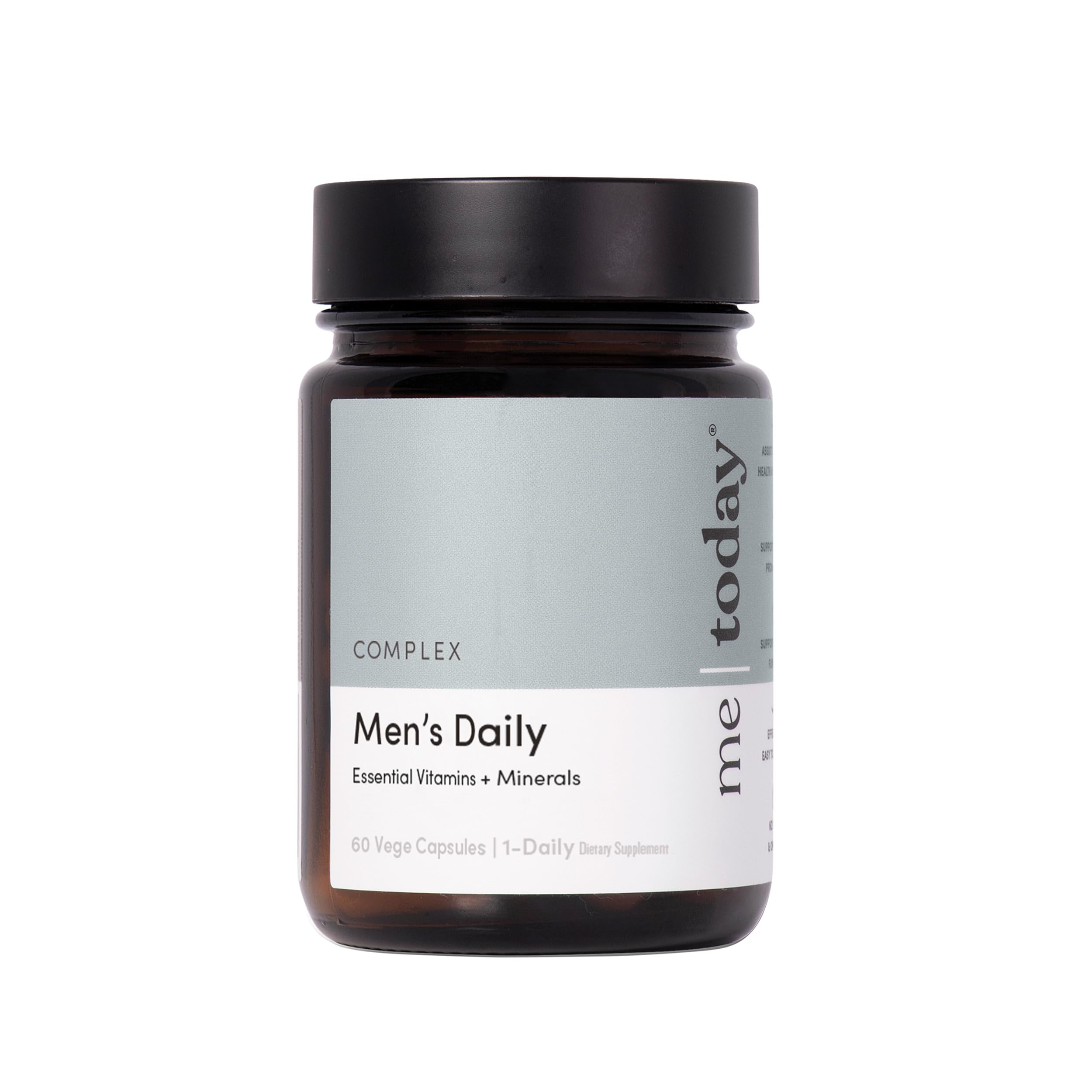 me todayMultivitamin for Men, Mineral Supplements with 27 Vitamins, Minerals and Herbs, Including D, C, A, B, Biotin and Zinc, Vegetarian | General Health Supplements | 60 Capsules