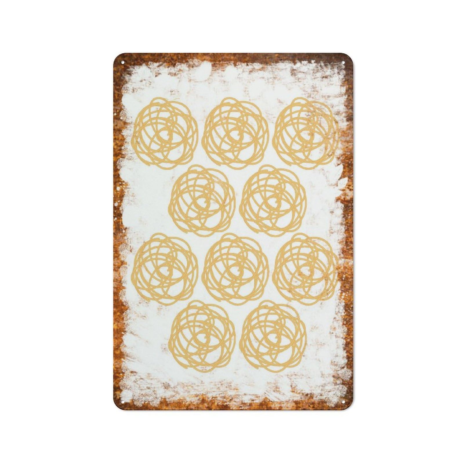 peiyeety Metal Tin Sign Yellow Roses Pattern Vintage Rustic Wall Art Kitchen Bathroom Bedroom Living Room Cafe Farmhouse Entryway Office Garage Home Bar Laundry Room Porch Patio 8x12 Inch