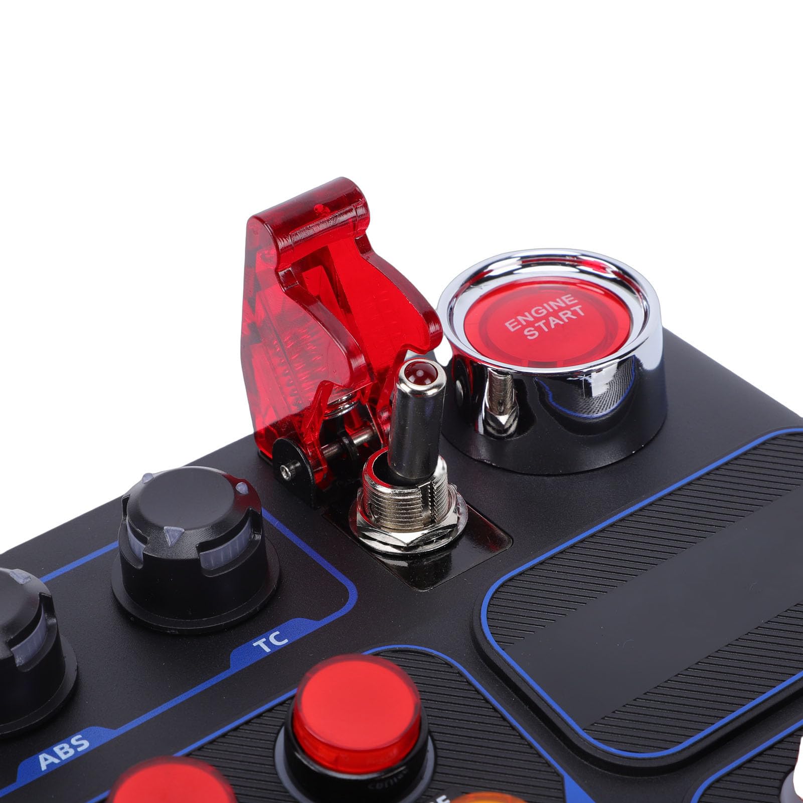 Cocoarm Symulator Race Centralna Skrzynka Sterownicza ABS Racing Buttons Box z 19 Przyciskami 30 Programowalnych Opcji Podświetlenie RGB USB na PC Sim Racing Truck Driving dla