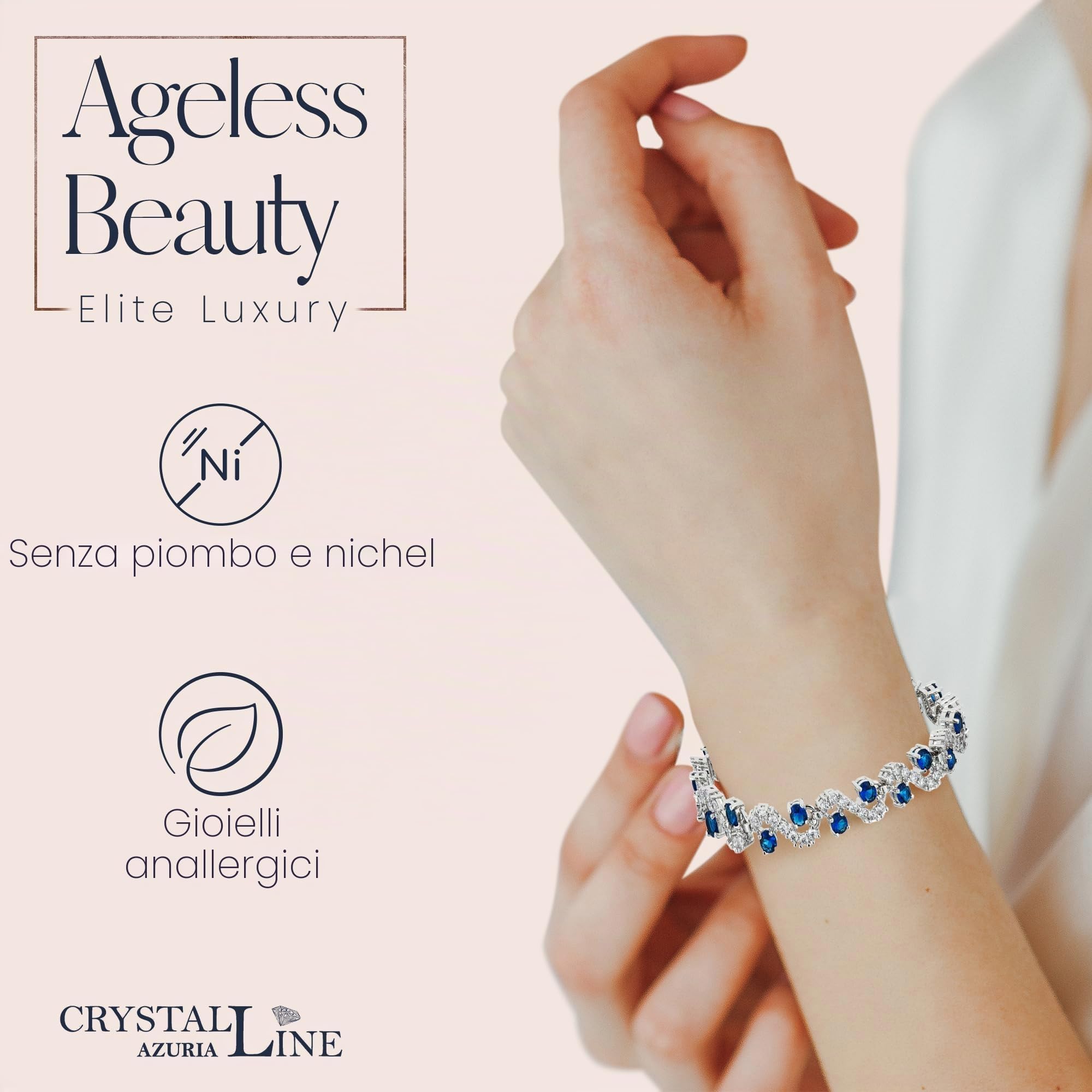 Crystalline Azuria Parures per Donne Nozze Sposa Gioielleria Parure Con Collana e Orecchino Zirconia Damigella D'onore Gioielleria