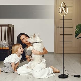 Enwinup Dimmable LED Floor Lamp, 70.9in 30W Standing Tall Lamp with Remote Control and Foot Button Switch, 3 Color Temperatures Stepless Dimming Standing Light for Bedroom Living Room Hotel