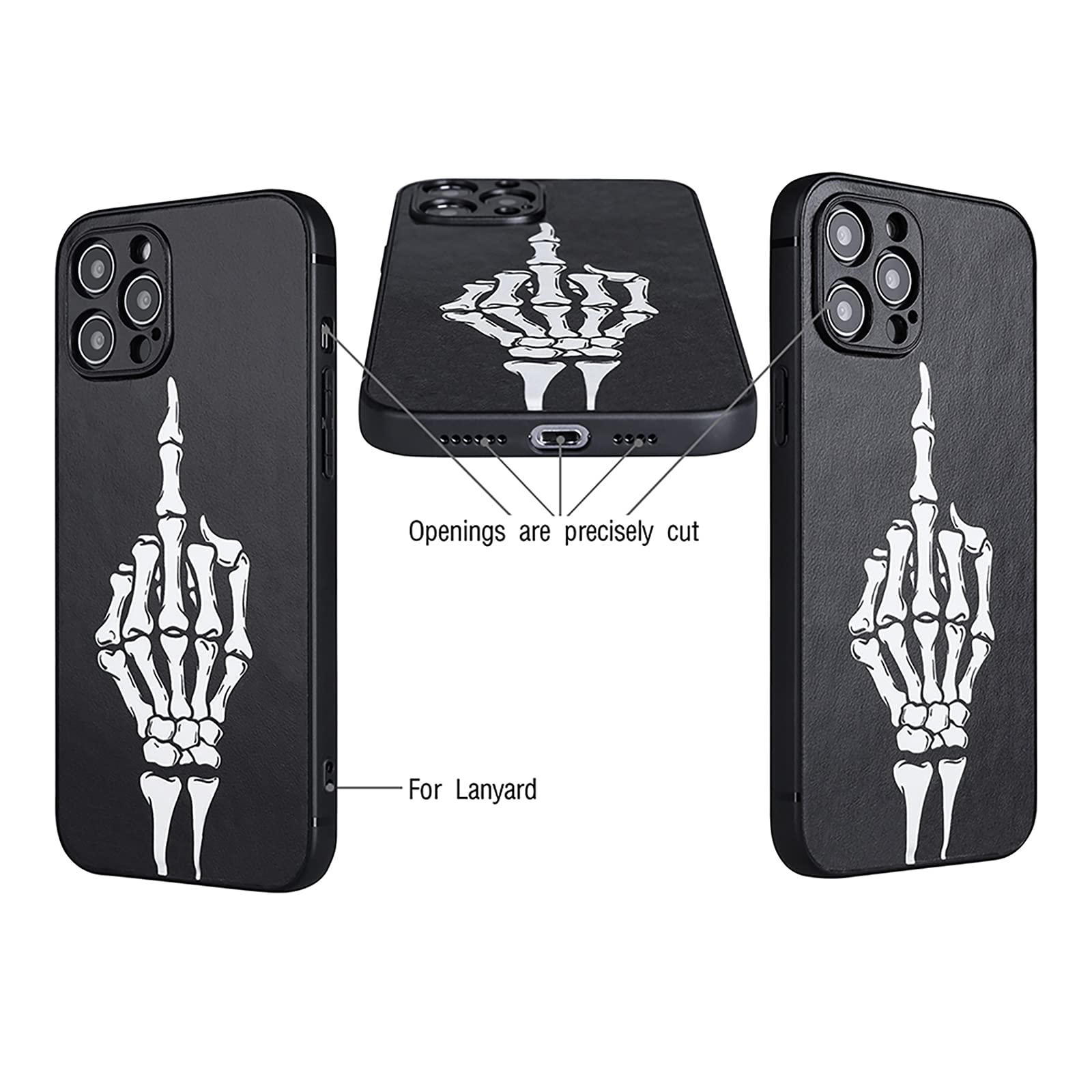 EZB Funda IPhone Wednesday | Diseño Gótico Terror | Protección Golpes | IPhone 12 Blanco