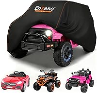 Enzeno Waterproof Ride-On Toy Car Cover for Power Wheels Jeep & Kids Electric Vehicles - Windproof All-Weather Protection, Universal Fit 52x28x24"