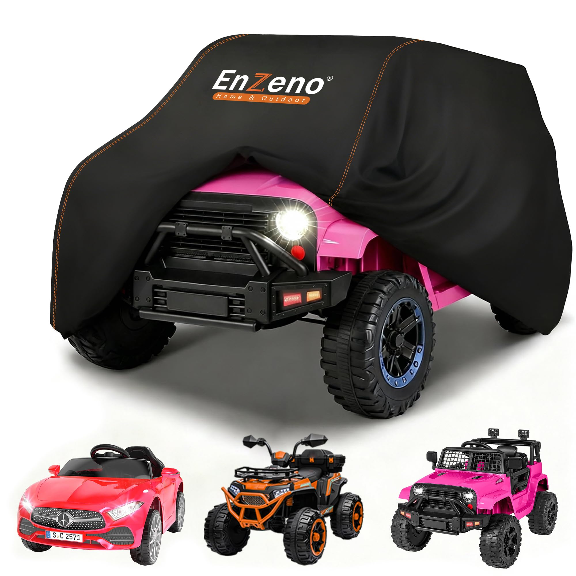 Enzeno Kids Ride-On Toy Car Cover Power Wheels Cover Waterproof Outdoor Toy Car Cover for Power Wheels Jeep