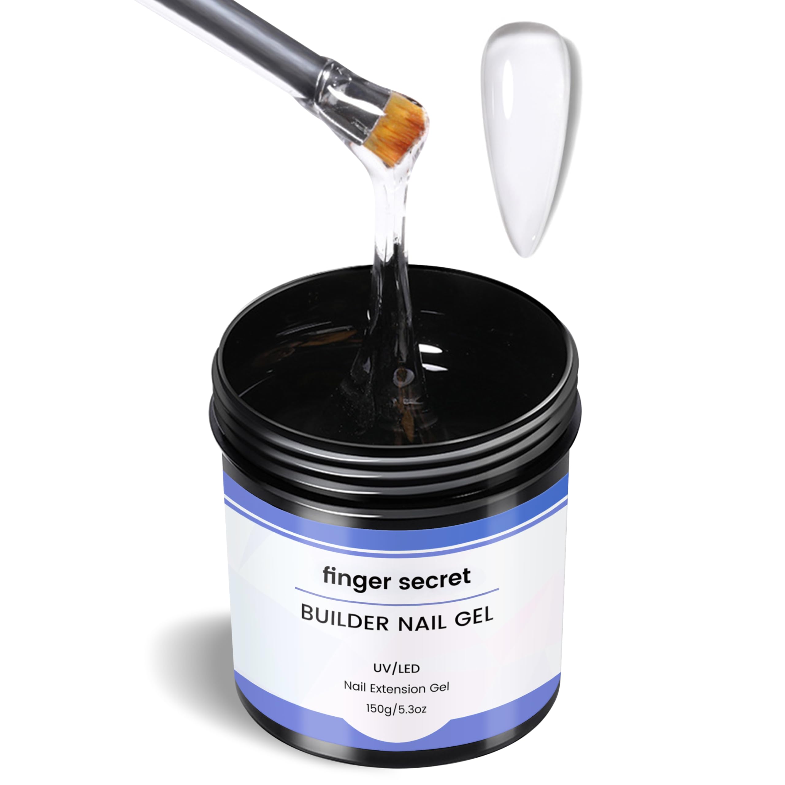 Hard Gel Builder Gel for Nails Long-lasting Strong Clear 3D Sculpting for Nail Extension 5.3fl.oz (clear, 5.3fl.oz)