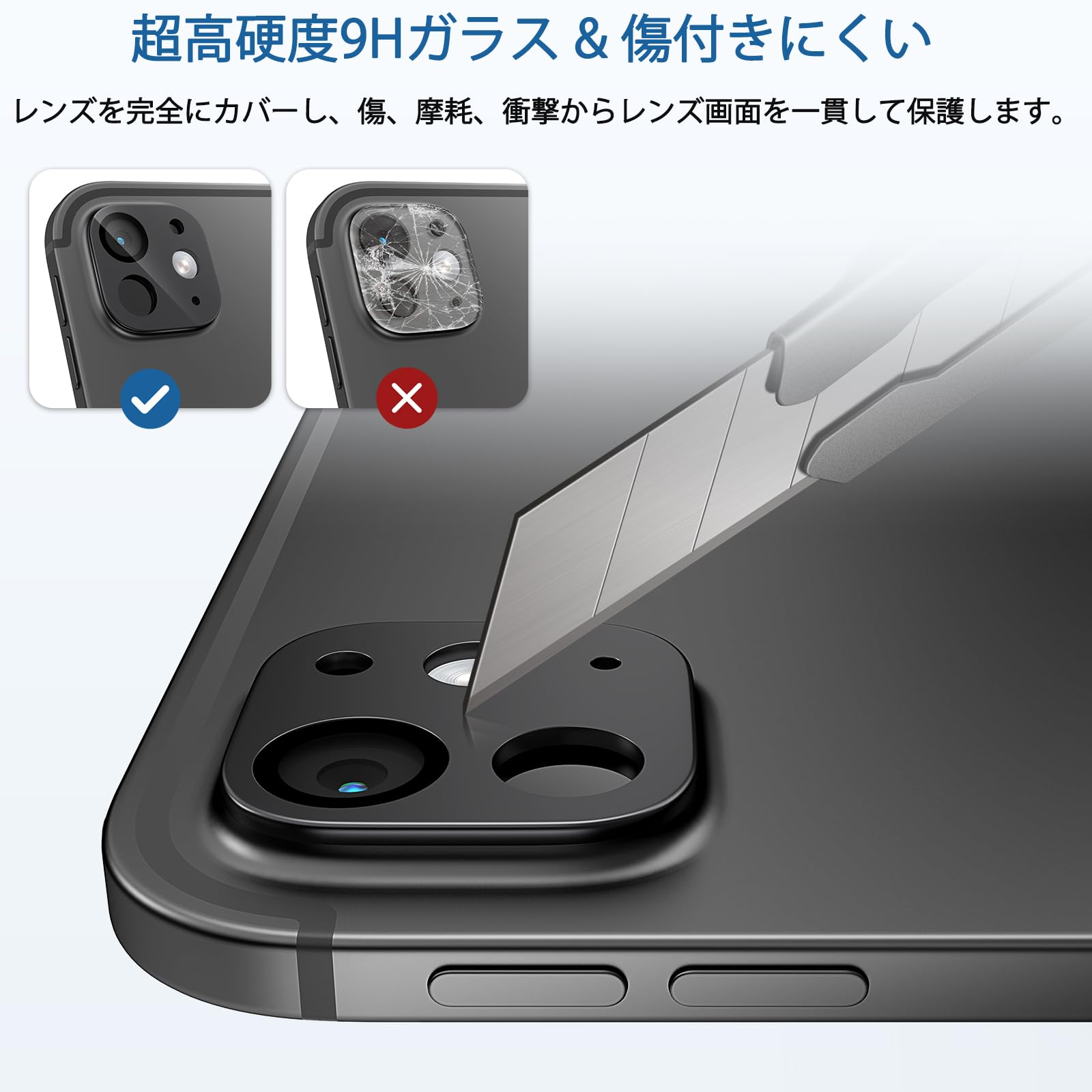 Amazon.co.jp: Uneawit カメラフィルム iPad カメラ 保護 2枚セット 9H 
