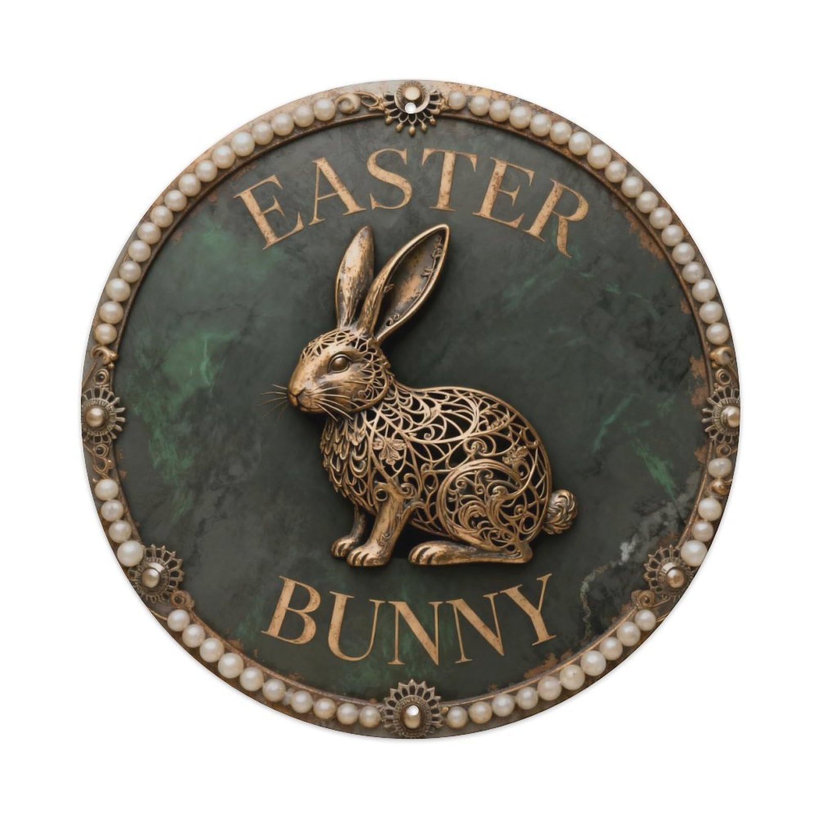 Easter Bunny Spring Decor Sign Metal Tin Sign Plaque
