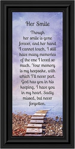 Miniatura 9 de Regalos conmemorativos por pérdida de marido, regalo de condolencia, su sonrisa en memoria de un ser querido, marcos de fotos para cestas de regalo