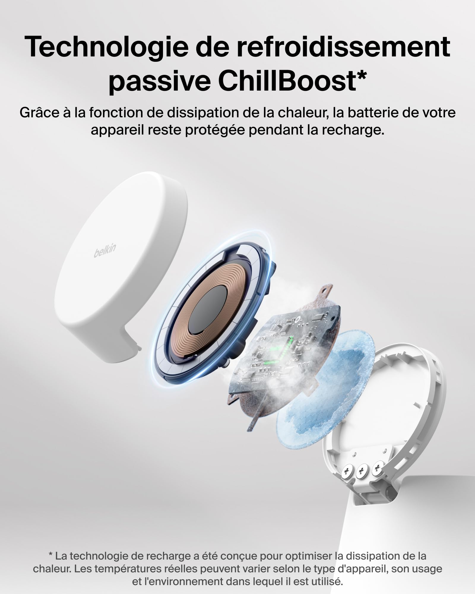 Belkin UltraCharge Station sans Fil 3-en-1 avec Qi2, 25 W - Blanc | Chargeur Magnétique Qi2.2, USB-C, Chargeur Sans Fil Pour iPhone, Galaxy, Écouteurs, Montre Connectée, Adaptateur Secteur 45 W