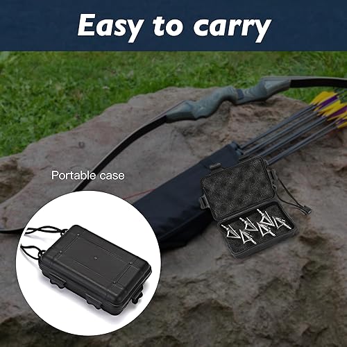 Miniatura 8 de Tiro con arco con 3 cabezas anchas de hoja fija, puntas de flecha de acero inoxidable, 100 granos, 1-18 pulgadas, cabeza de flecha premium, ballesta