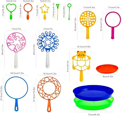 Miniatura 3 de Roberly Paquete de 15 varitas de burbujas con bandeja a granel divertido juguete de hacer burbujas para niños, juguetes de verano al aire libre y