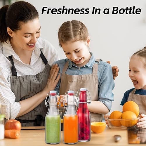 Miniatura 3 de 21 botellas de vidrio con tapa oscilante de 85 onzas botellas de vidrio con tapa oscilante botellas de cerveza botellas de licor transparentes con