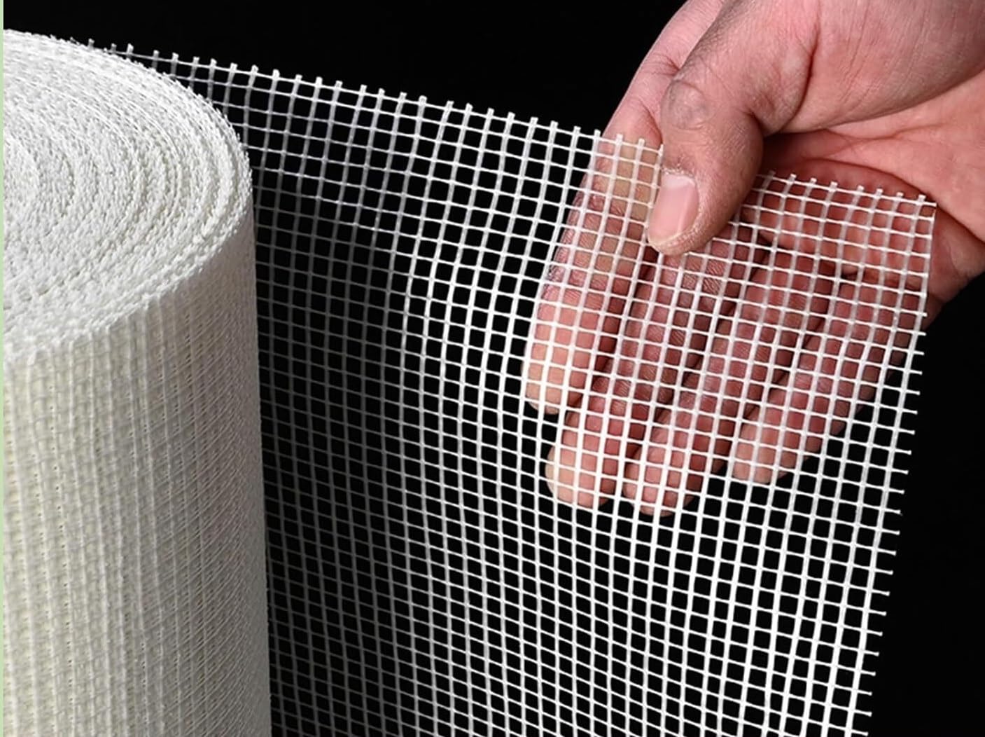 PBWERIGL Fiberglass Mat Fibreglass, Fiberglass Mesh Roll Drywall Concrete Reinforcement 0.4-0.7cm 30-100m(35mx0.5cm)