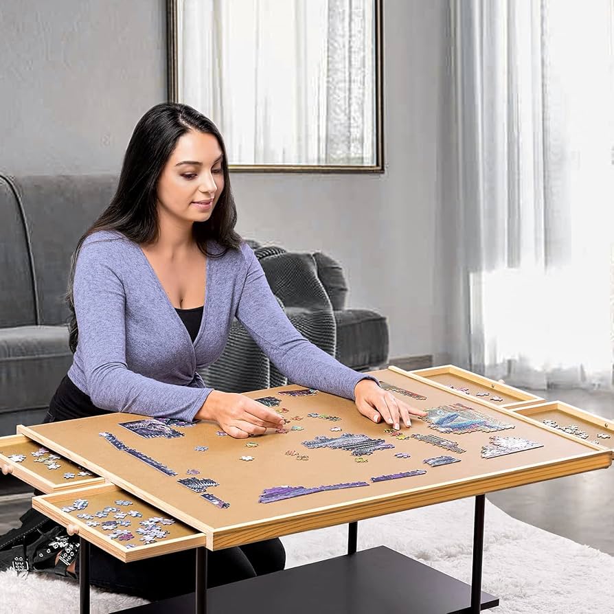 YISHAN 1000ピース 木製ジグソーパズル　ボードテーブル　パズルテーブル Amazon.com: YISHAN 1000 Piece Wooden Jigsaw Puzzle Board
