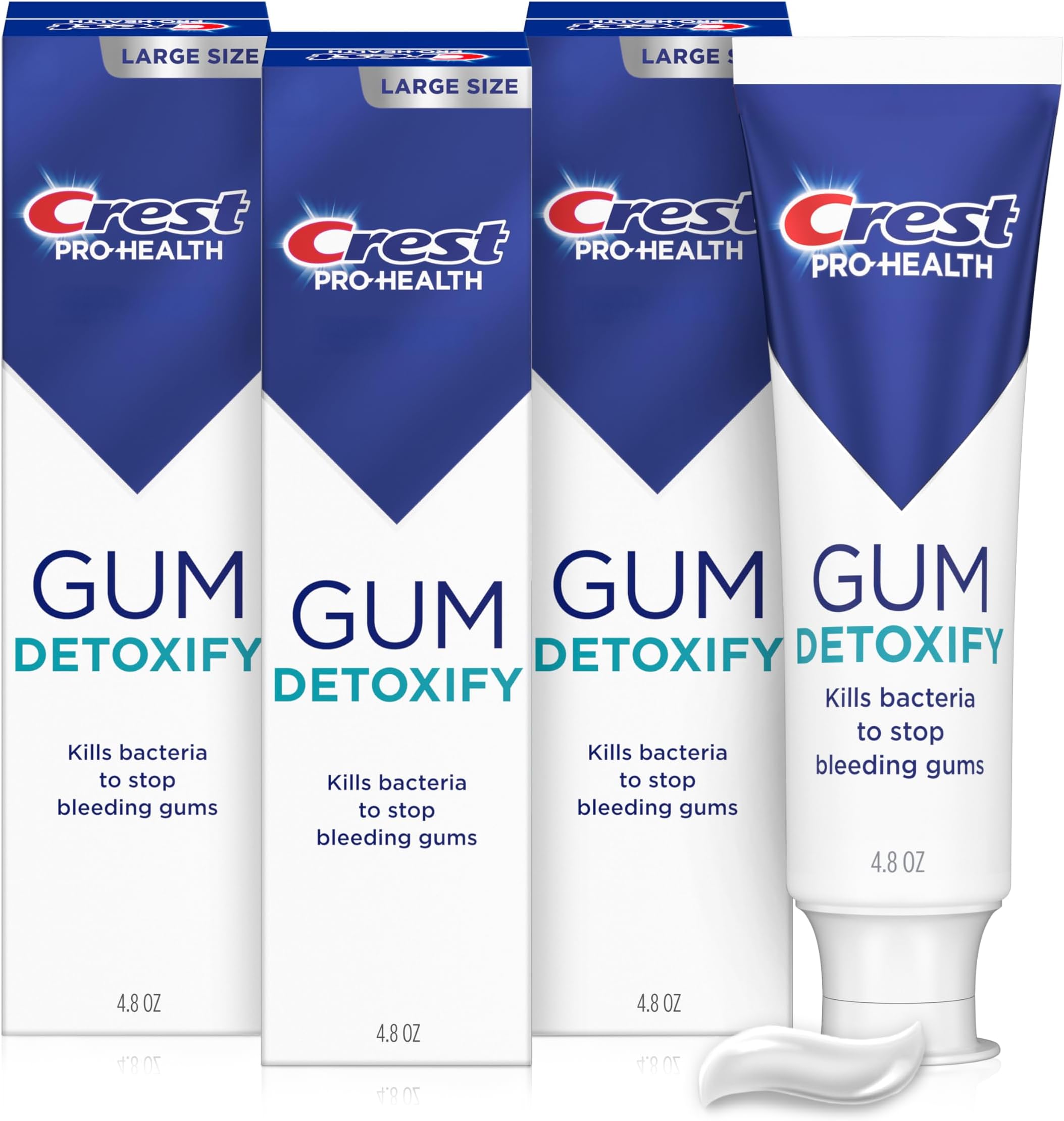 Pro-Health Gum Detoxify Deep Clean Toothpaste, 4.8 oz Pack of 3 - Anticavity, Antibacterial Flouride Toothpaste, Clinically Proven, Gum and Enamel Protection, Plaque Control