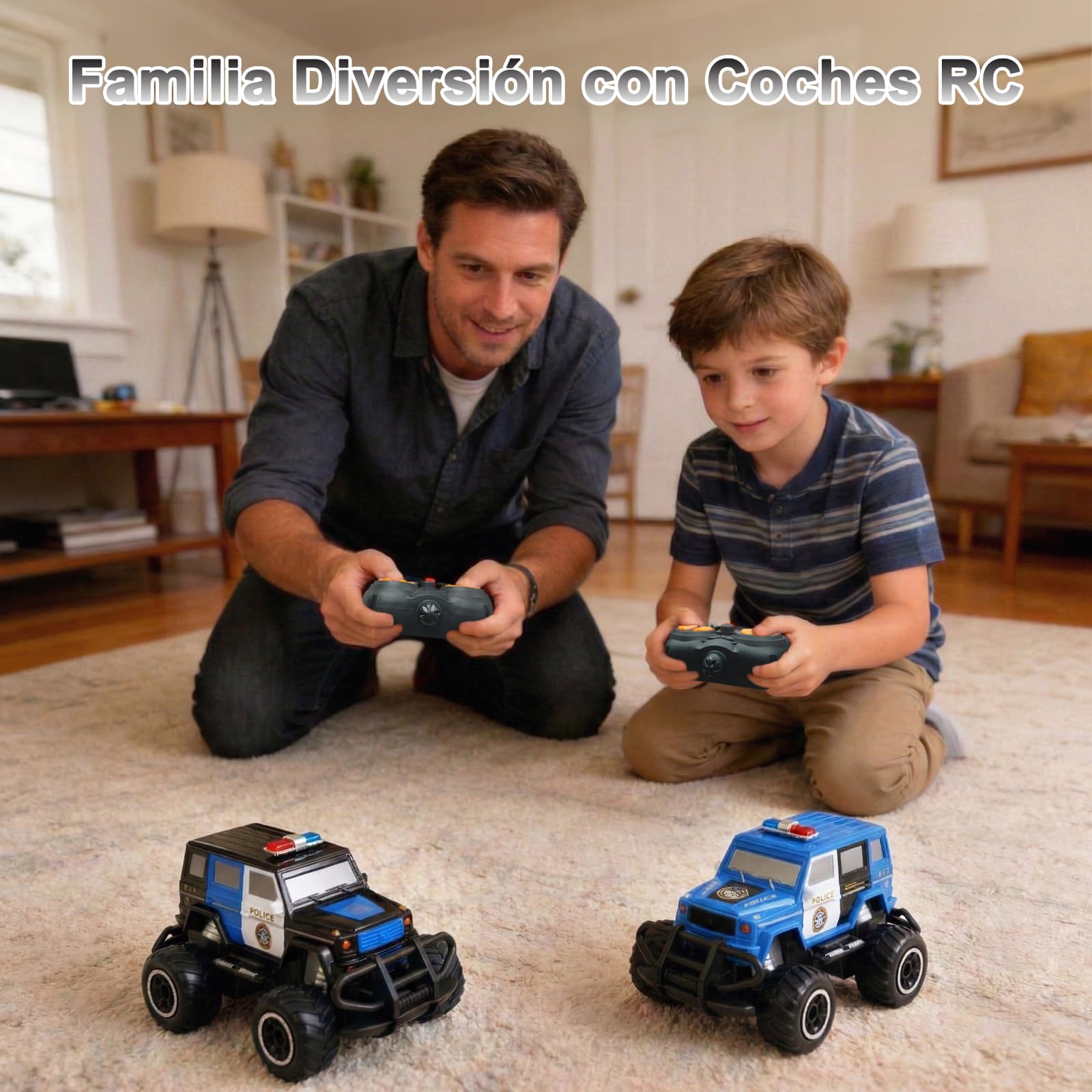Pup Go Coche Teledirigido para Niños 3+ Años, Niños, Rápido RC Coche de Juguete, Coche Radiocontrol Coche de Policía Niña, Radio Control de Coches Juegos Regalos Cumpleaños