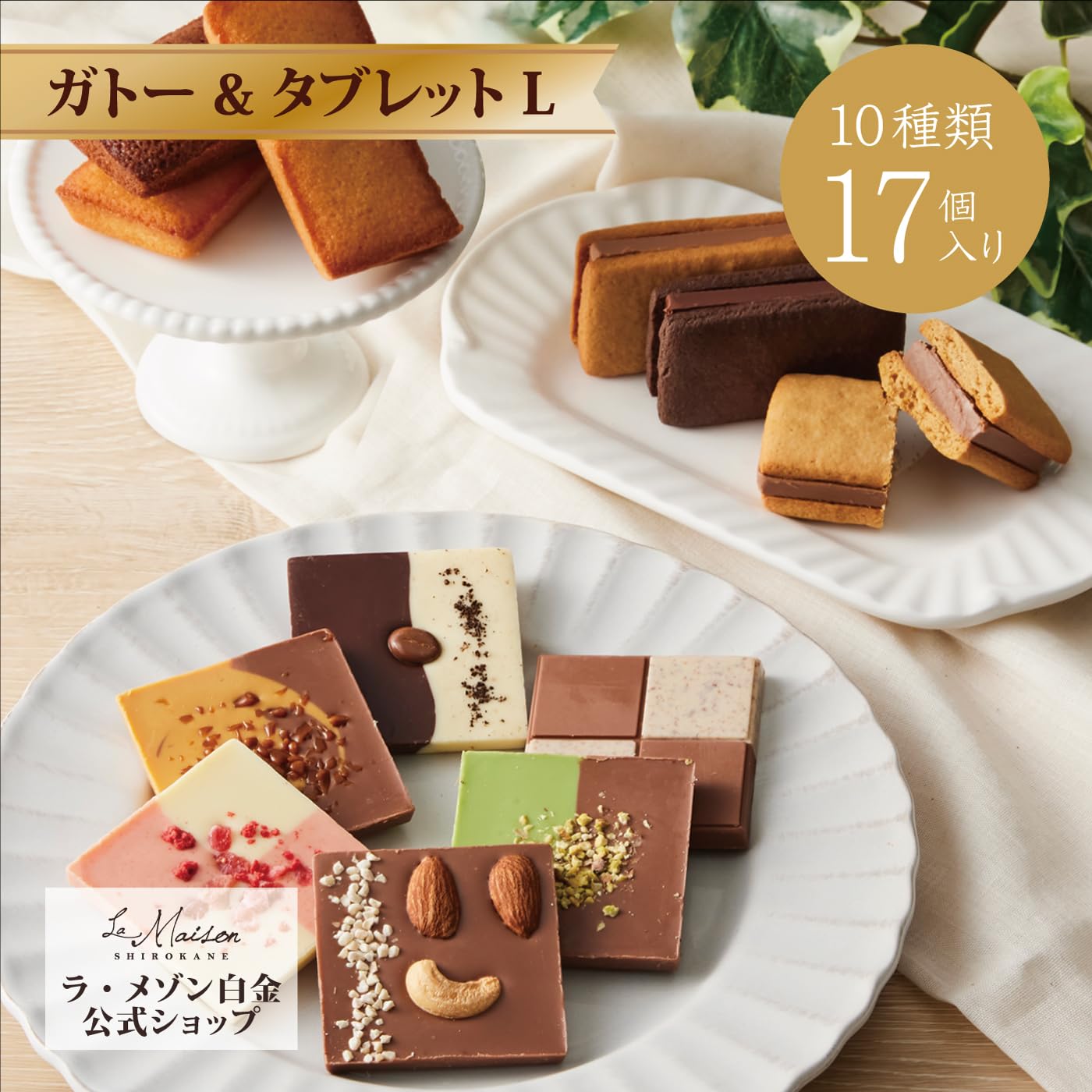 Amazon.co.jp: [ラ・メゾン白金] ガトー&タブレットL 17個 タブレット 