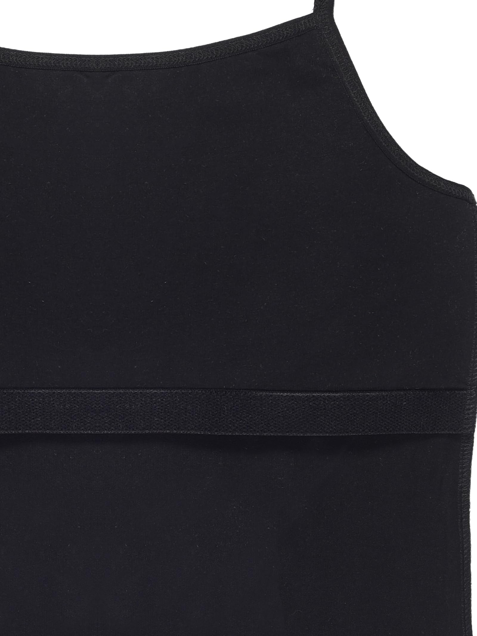 MAGICMOON Padded Camisole for Girls | Flat Padding | Beginners/Teenager Inner for Puberty Cami | Slip with Adjustable Straps (9-10 Years, Black) 4