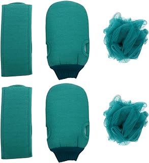 Beavorty Conjunto de Esfoliante de Chuveiro Luva Esfoliante de Chuveiro 2 Peças E 2 Peças Bola de Esfoliante de Banho para Banho Esfoliante Profundo Suprimentos de Chuveiro Verde