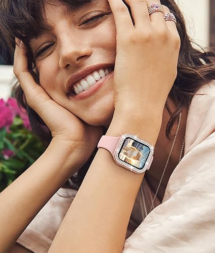 Miniatura 7 de Charlam Funda brillante para Apple Watch de 1.575 pulgadas, 1.496 pulgadas, 1.614 pulgadas, 1.732 pulgadas, 1.772 pulgadas, iWatch SE Series 8, 7,