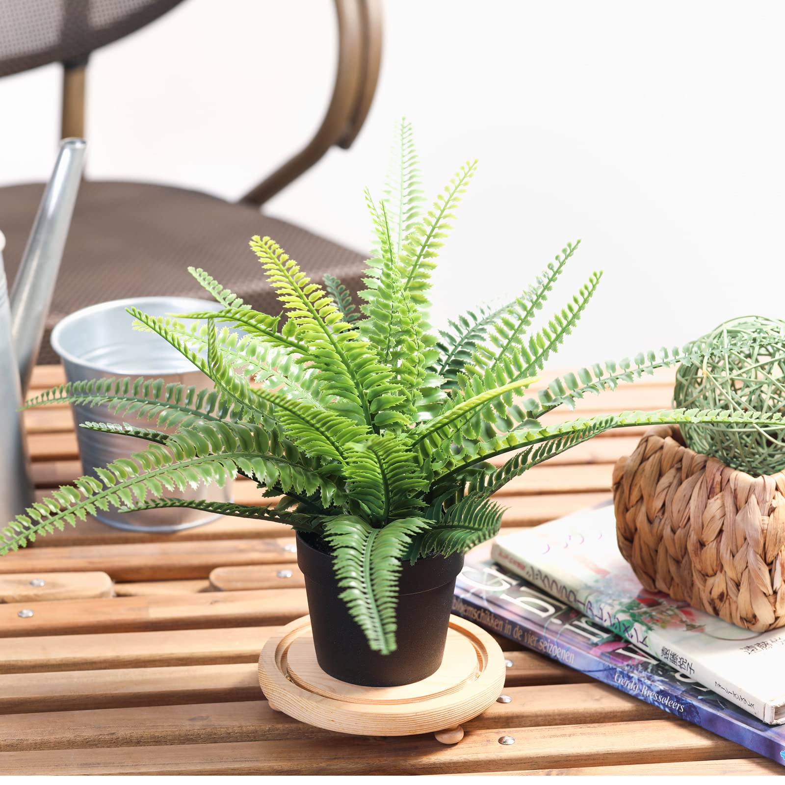 Plantas Artificiales Grandes Helechos Artificiales Para Exteriores E  Interiores De 33 Pulgadas De Extension 2 Tallos Grandes Helecho Boston  Falso Plantas Artificiales De Seda Helecho Artificial, image size:1600x1600