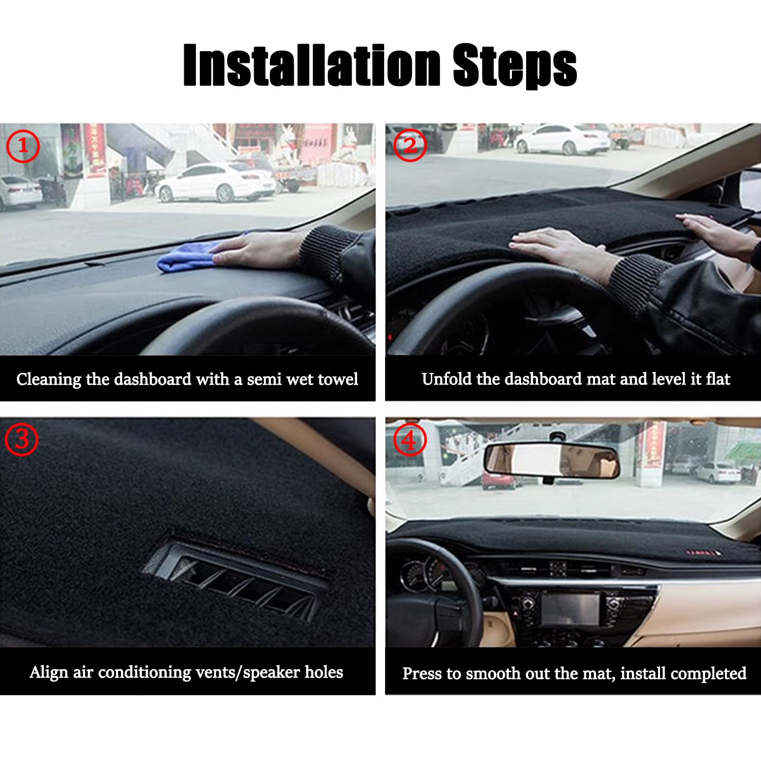 Blazeray Funda protectora para salpicadero de Toyota Corolla 2019, 2020, 2021, 2022, 2023, 2024, 2025, ajuste personalizado, cubierta de consola central, escotilla, sedán, protector solar (borde