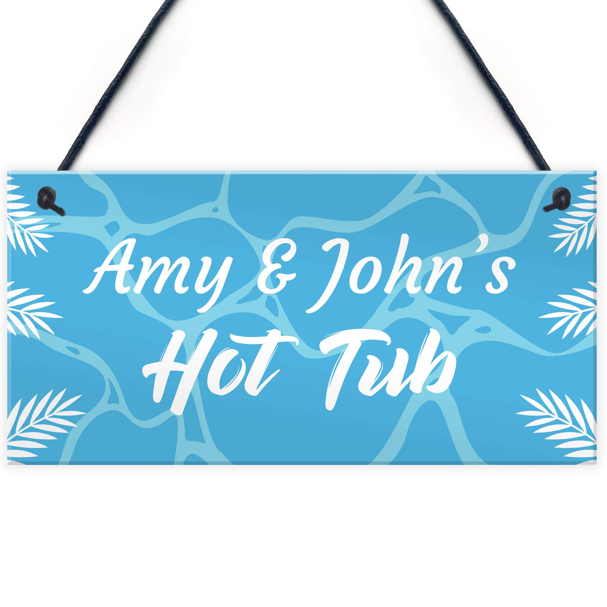Red Ocean Personalised Hot Tub Plaques Novelty Hot Tub Accessories Garden Home Decor Gifts