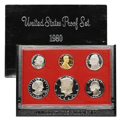 1980 S US Mint 6-piece Proof Set with SBA Dollar OGP Proof … - Seller DCAM
