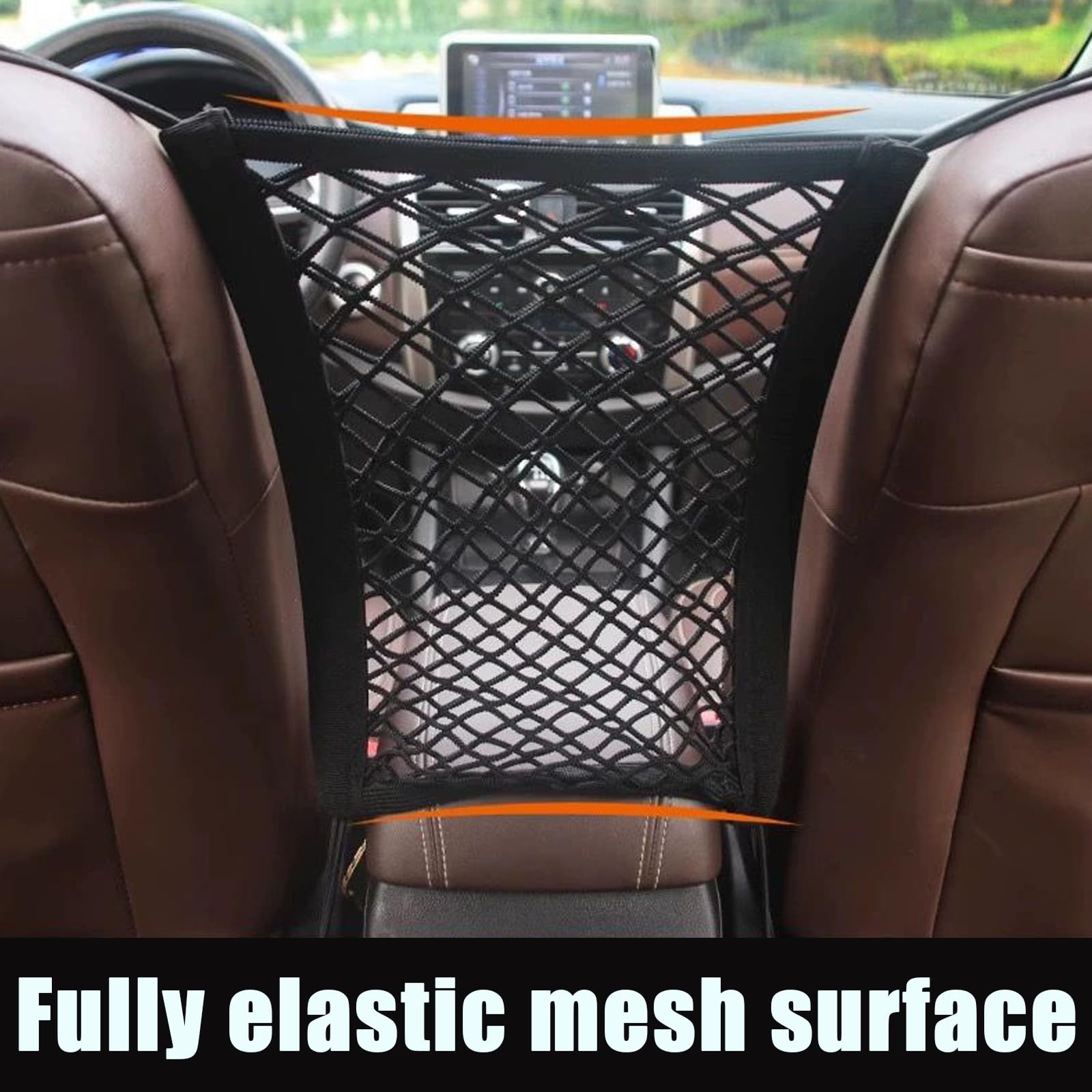 Borsa Rete Per Auto A 3 Strati - Recinzione Per Animali E Organizzatore Schienale - Foto 11