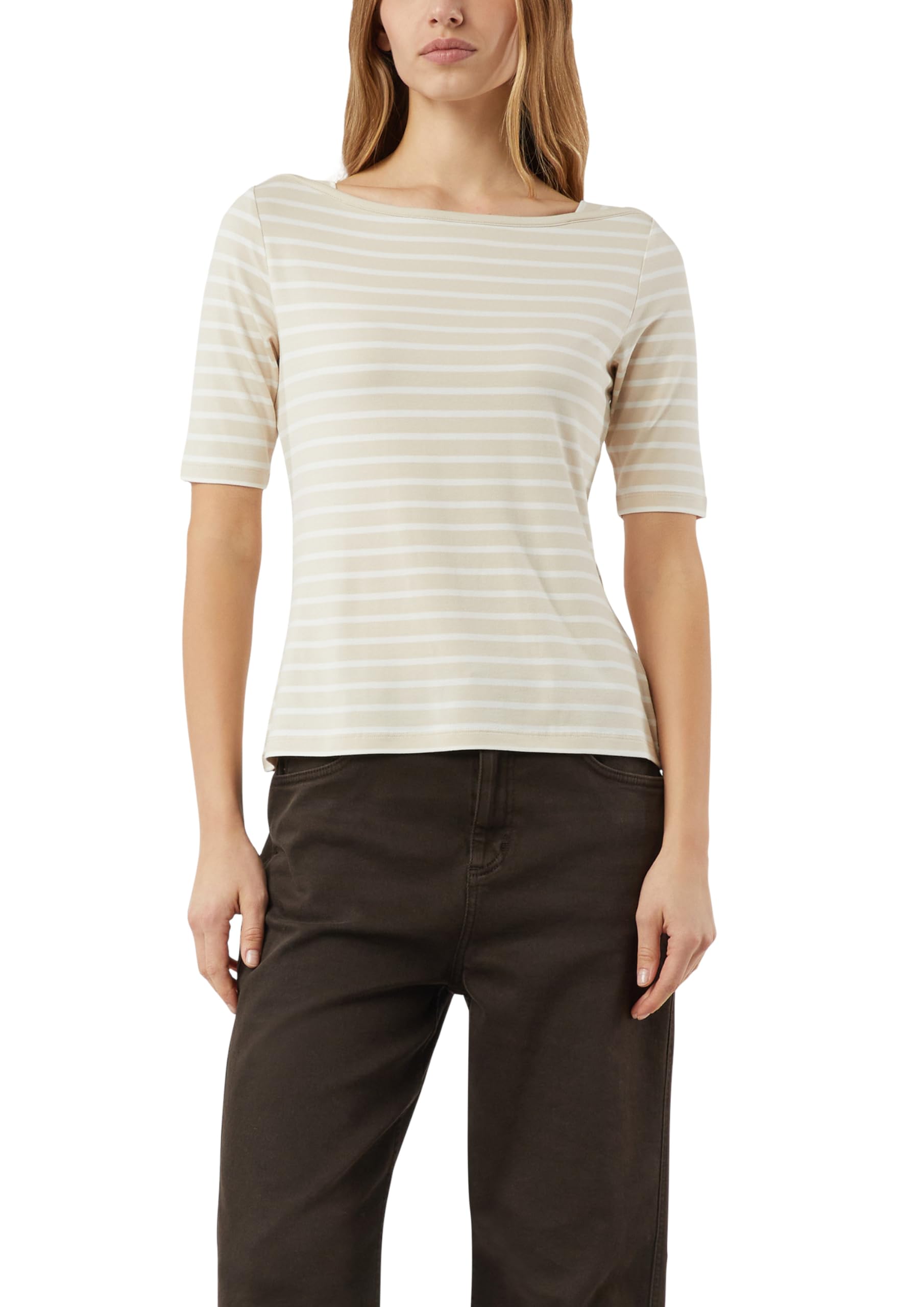 Comma Feminines Streifenshirt aus Viskosejersey