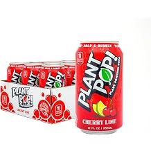 Plant Pop | Multifunctional Prebiotic Soda | Cherry Lime | 10 Calories | Natural flavors | Made with Organic Plant-Based Ingredients | Caffeine Free | 12oz 12 pk cans