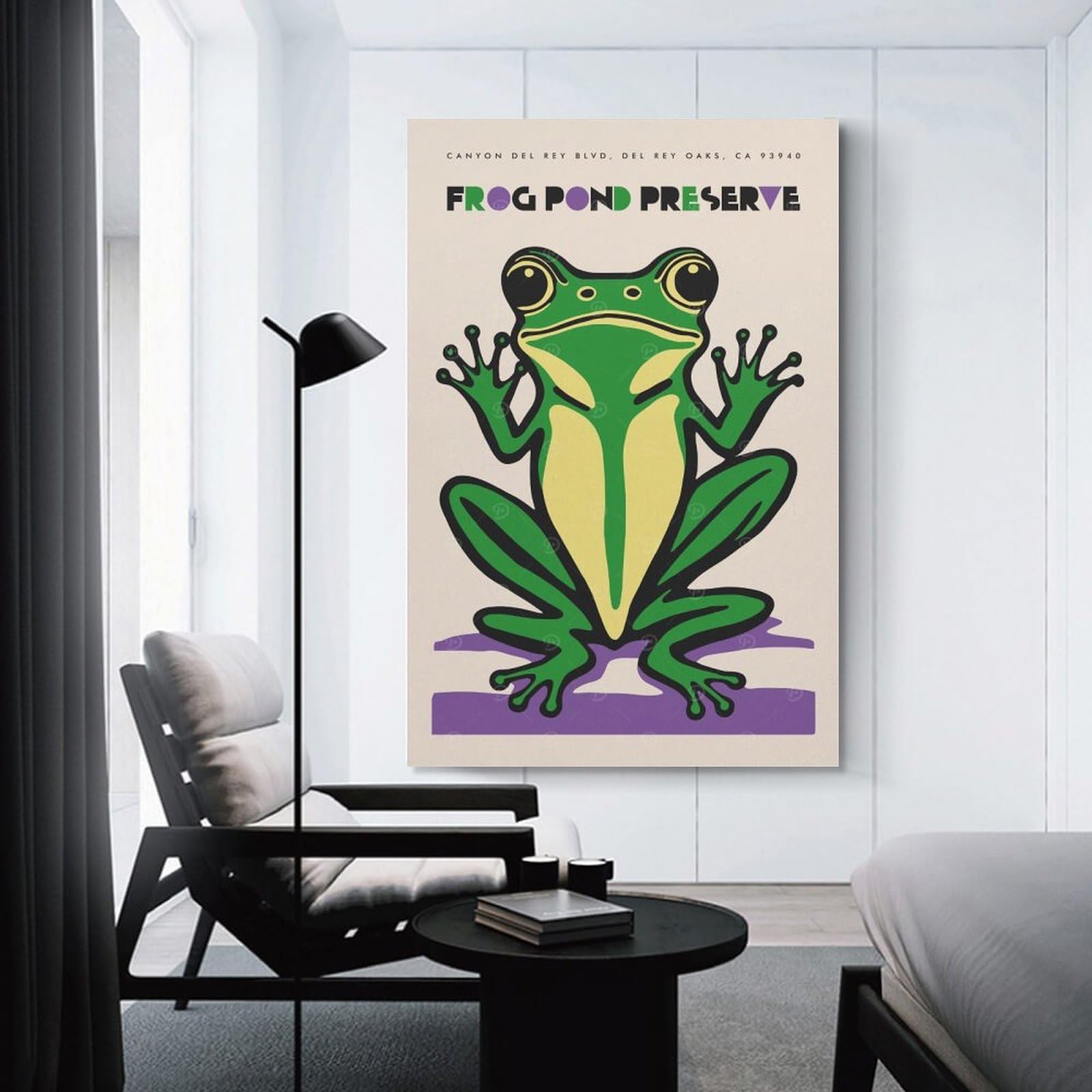 Junmoney Canvas Art Print Frog Pond Preserve, 24x36inch(60x90cm), for Gallery Wall Decor And Room Displays, Wall Decor Suited to Curated Displays