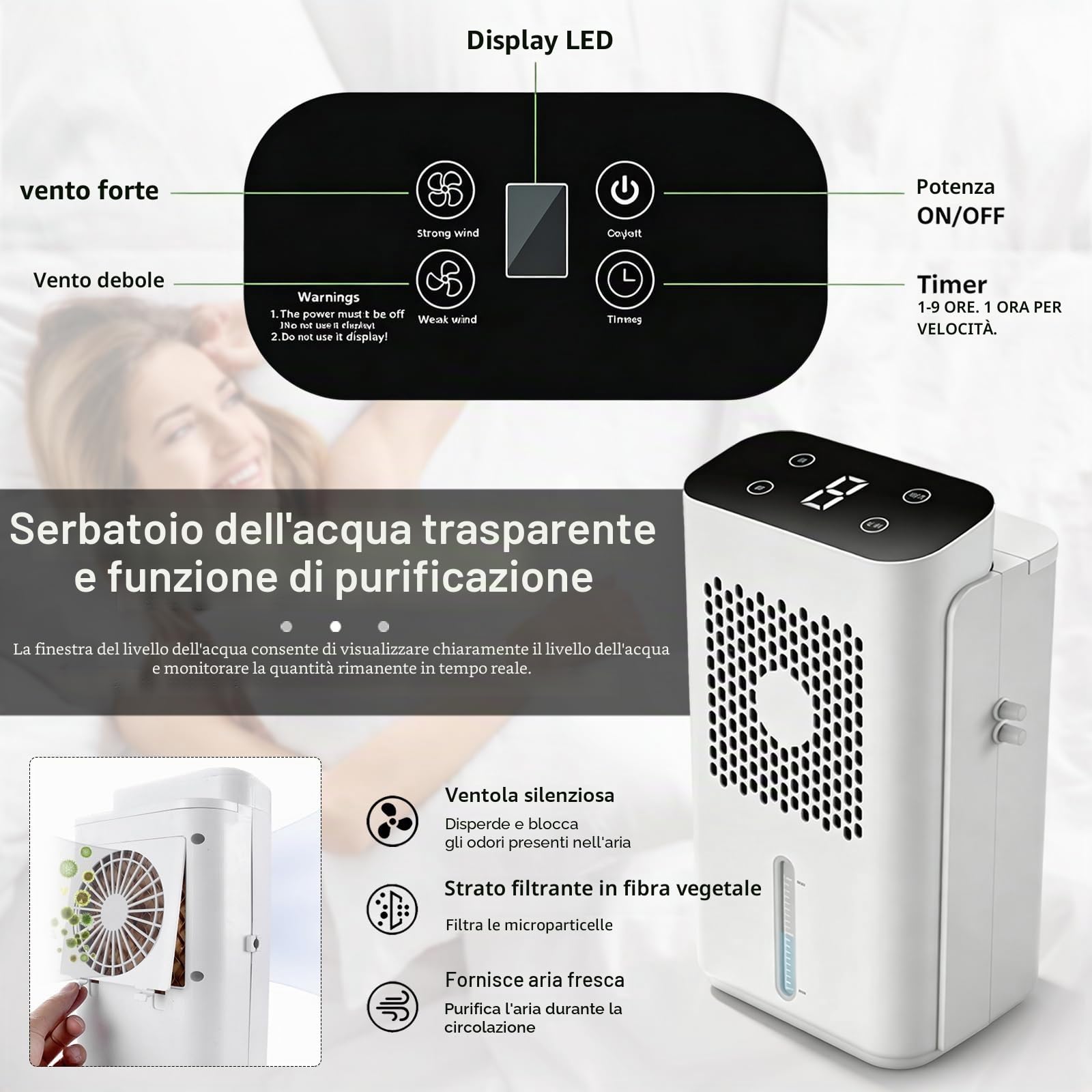 Coprimaterasso Rinfrescante per Letto, Materasso ad Acqua di Raffreddamento con Display LCD Sistema di Raffreddamento ad Acqua Elettrico Serbatoio Dell'acqua 1,7 l (160 x 70 cm)