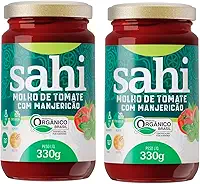 Kit 2 Molho De Tomate E Manjericão Orgânico 330g Sem Conservantes