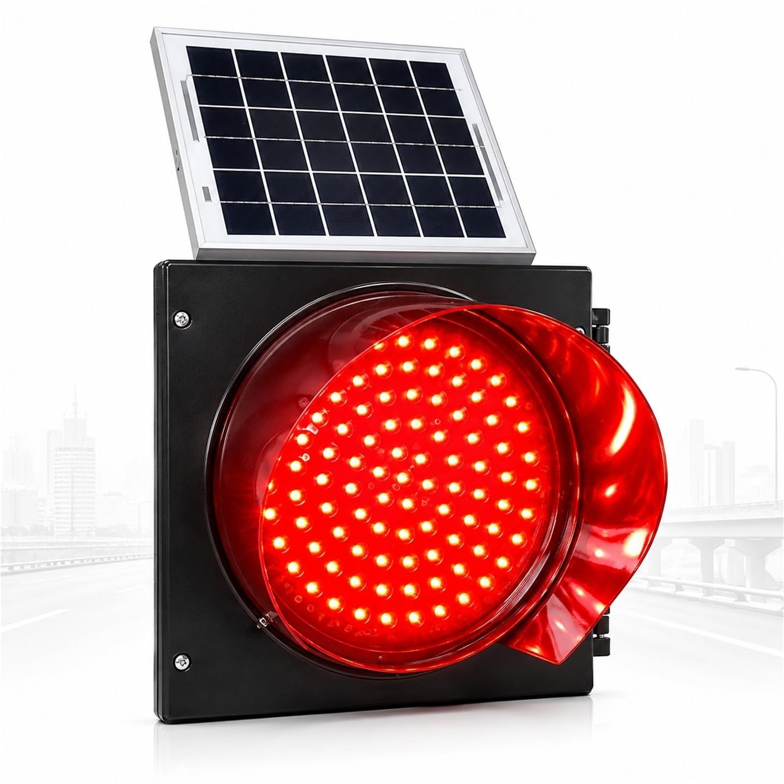 Luz solar de señal de advertencia de tráfico, luz de advertencia de tráfico