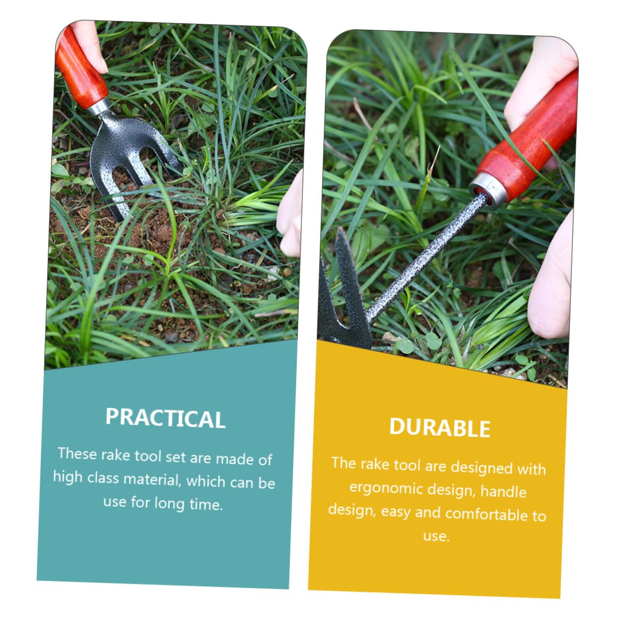 BESTonZON Set Outils de Jardinage et Portable avec Pelle Houe et Râteau Ergonomiques pour Plantes Fleurs et Légumes Pratique pour Jardin et Extérieur